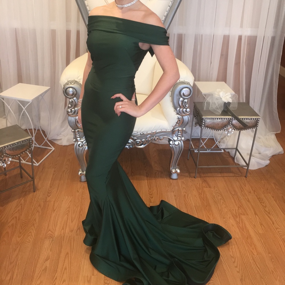 Jessica Angel green long dress/evening gown